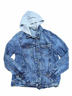 Tmavší džínová bunda pro kluky secondhand Destination