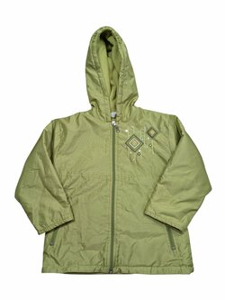 Zelená šusťáková bunda s fleecem pro holky secondhand Zelená šusťáková bunda s fleecem pro holky secondhand