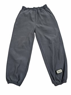 Šedé vzorované kalhoty pro holky secondhand 