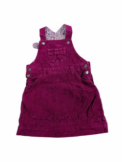 Fialové šaty pro holky z manžestru s kšandami secondhand Fialové šaty pro holky z manžestru s kšandami secondhand