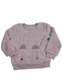 Růžová mikina pro holky s kočičkou secondhand