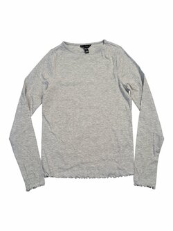 Šedé elastické triko s dlouhým rukávem pro holky New Look Šedé elastické triko s dlouhým rukávem pro holky New Look