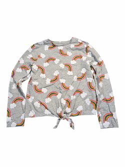 Šedé triko s duhou pro holky secondhand By Very Šedé triko s duhou pro holky secondhand By Very