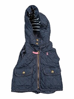 Tmavě modrá teplá vesta pro holky secondhand Joules Tmavě modrá teplá vesta pro holky secondhand Joules