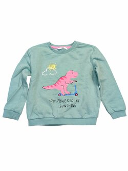 Tyrkysová mikina s obrázkem pro holky secondhand M&S Tyrkysová mikina s obrázkem pro holky secondhand M&S