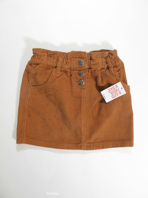 Manžestrová sukně pro holky hnědá outlet