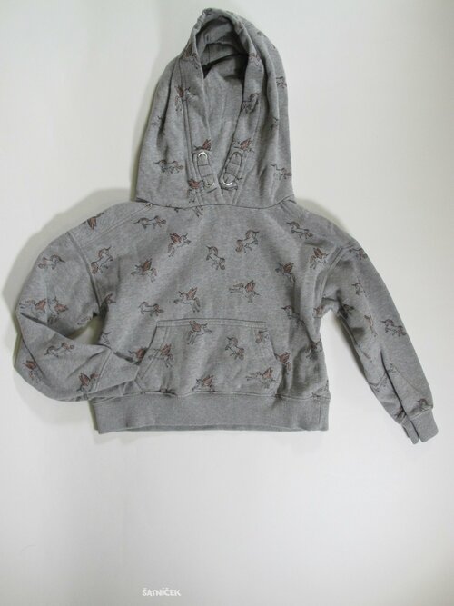 Obrázková mikina pro holky šedá secondhand
