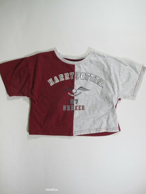 Triko  vínovo šedé pro holky crop secondhand