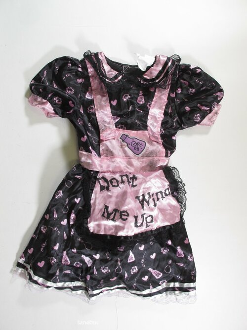 Šaty pro holky černo růžové na karneval secondhand