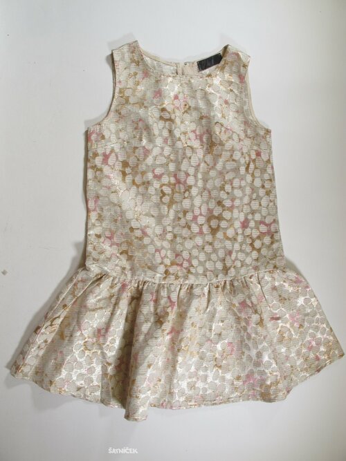 Šaty pro holky smetanovo růžovo zlaté secondhand