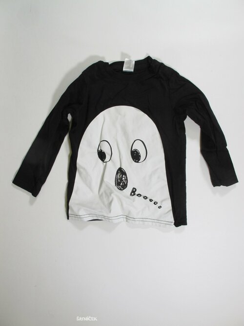 Triko dl.rukáv pro děti černé na halloween secondhnad