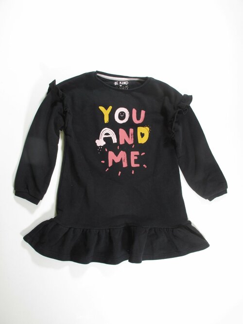 Mikinové šaty dl rukáv černé secondhand