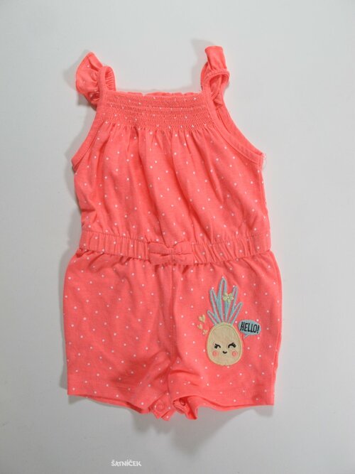 Letní overal pro holky s puntíkem secondhand