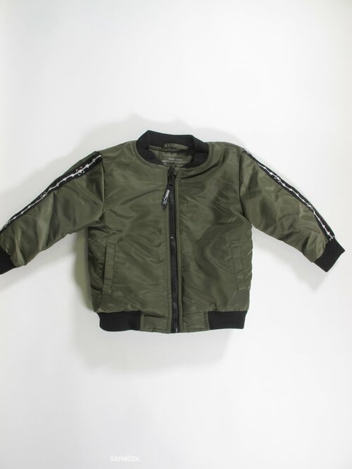 Šustáková bunda černom zelená secondhand