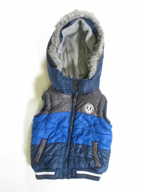 Vesta pro kluky modro šedá secondhand