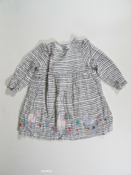 Šaty dl rukáv pro holky  s pruhem  secondhand