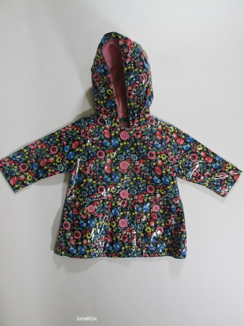 Pogumovaná bunda pro holky  s kytkami secondhand