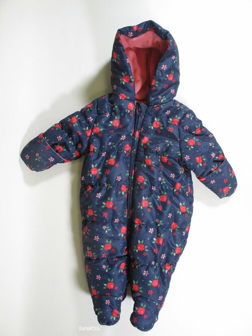 Zimní kombinéza pro holky s kytkami secondhand