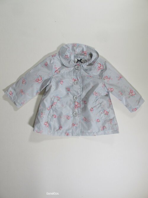 Šustáková bunda s kytkami secondhand