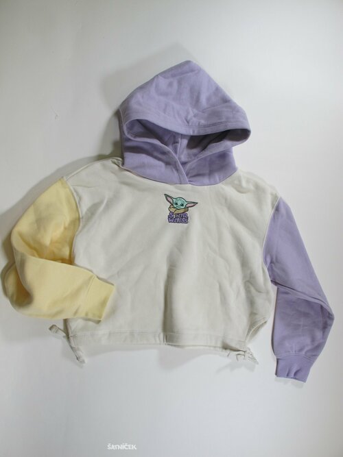 Smetanovo fialková mikina pro holky, crop secondhand