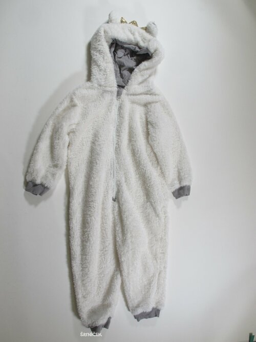 Fleesový overal pro holky s oušky secondhand