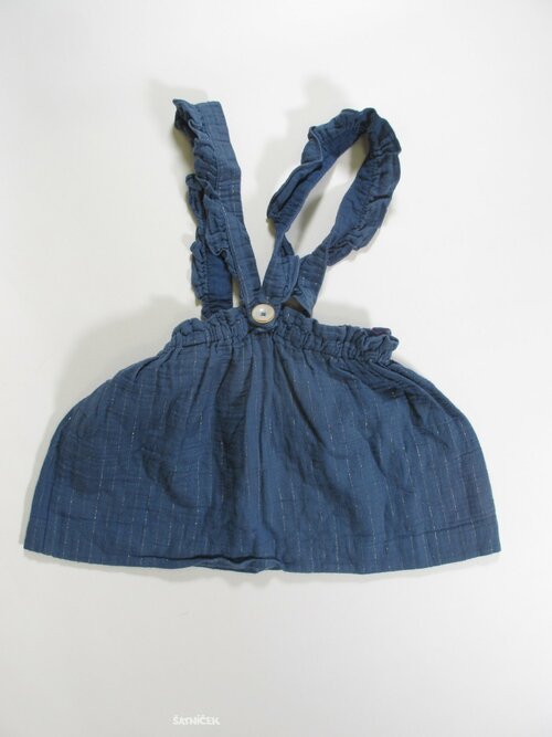 Sukně s kšandami modrá secondhand