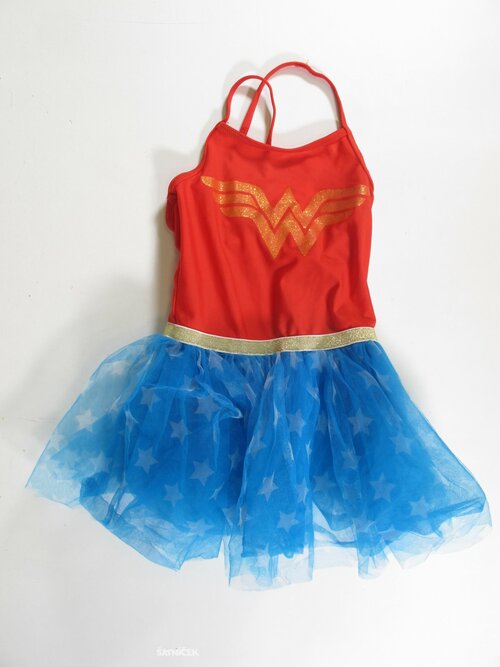 Šaty-body na karneval smodro červené secondhabnd