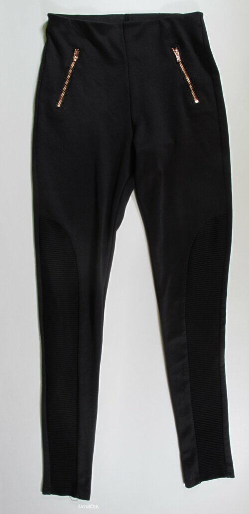 Černé kalhoty dívčí elastické  second hand 