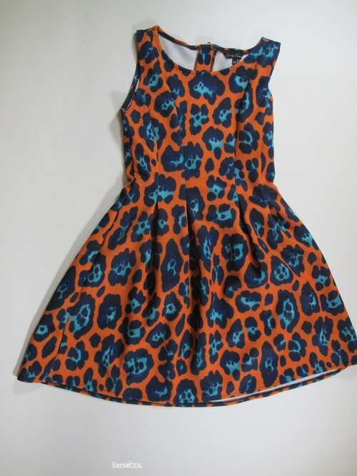 Vzorované šaty a ramínka secondhand