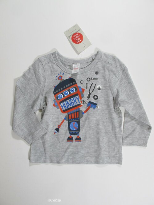 Triko dl.rukáv pro kluky šedé outlet secondhnad