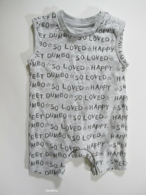 Letní overal s nápisy  secondhand