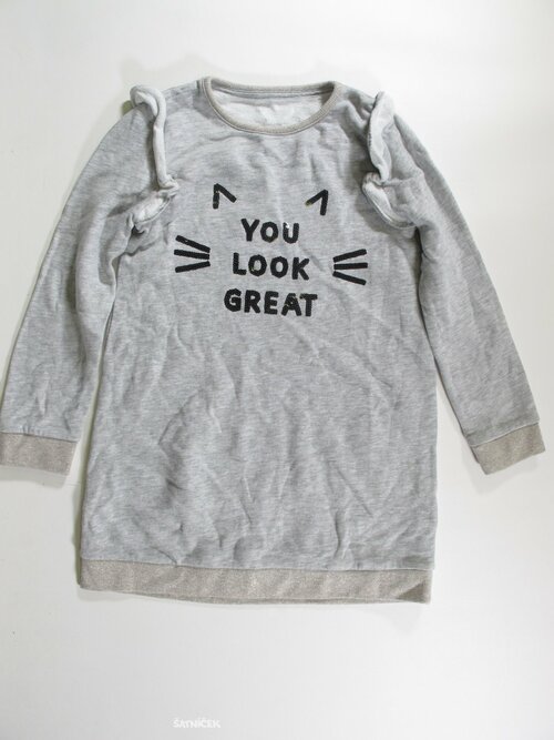 Mikina pro holky šedá delší secondhand