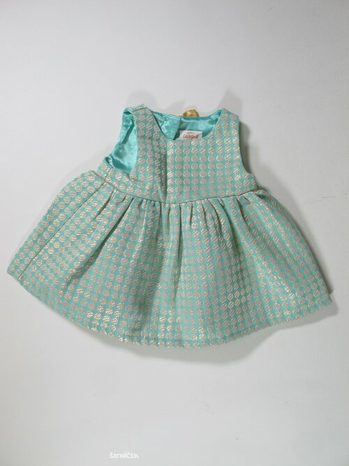 Šaty zeleno zlaté  pro holky secondhand