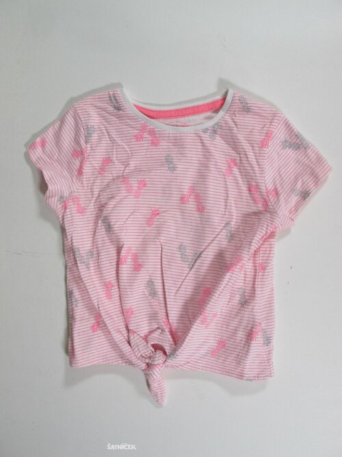 Triko pro holky bílo růžové secondhand