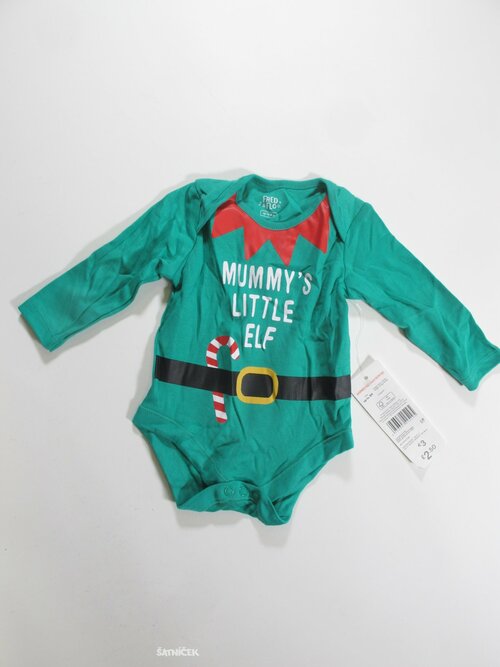 Body dl rukáv pro kluky zelené - skřítek  outlet 
