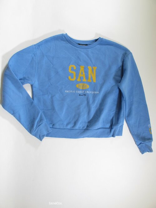 Mikina pro holky modrá, crop secondhand