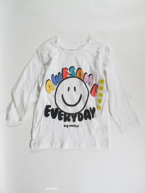 Triko dl.rukáv pro holky bílé outlet