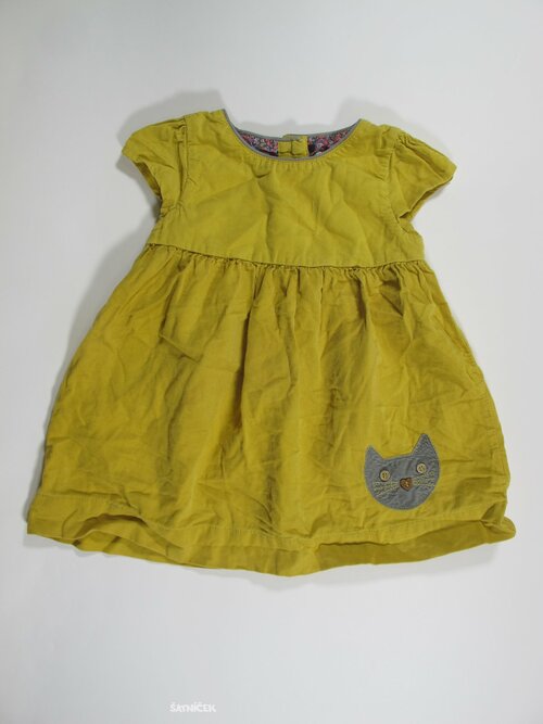 Manžestrové šaty okrové secondhand