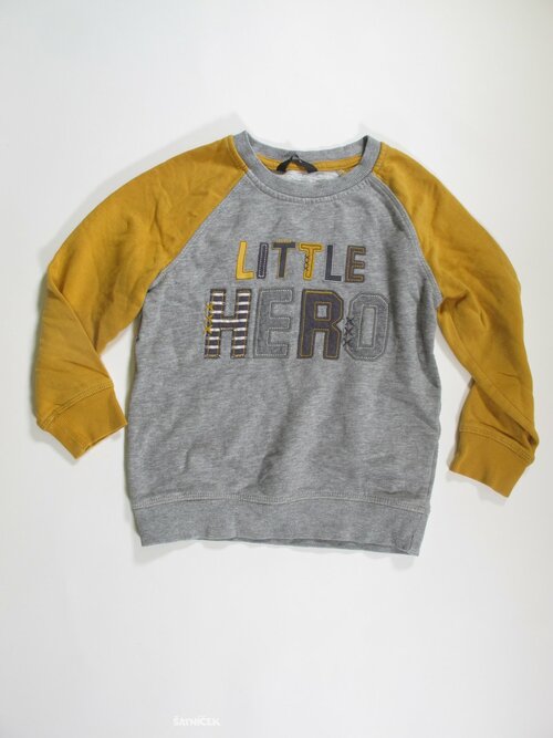 Šedo okrová mikina pro kluky secondhand