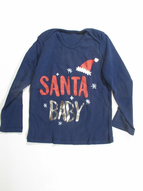 Triko dl.rukáv modré pro kluky vánoční secondhand