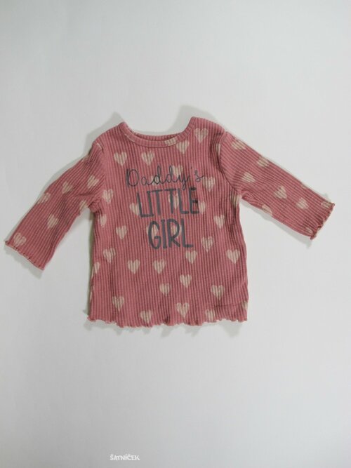 Triko dl.rukáv pro holky srdíčkové secondhand