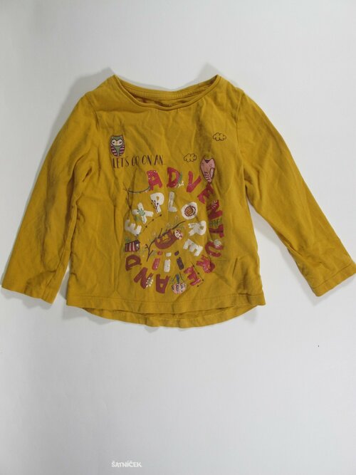 Triko dl.rukáv okrové pro holky secondhand