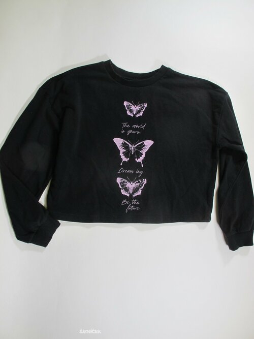 Černá mikina pro holky crop secondhand