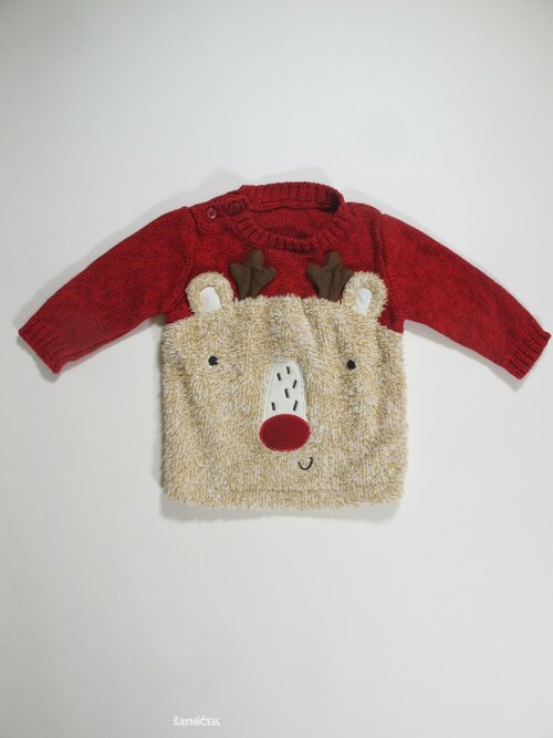 Vánoční svetr červený secondhand