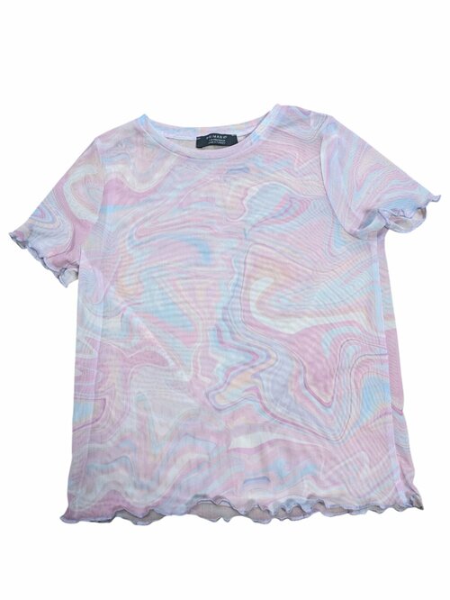 Průhledné duhové triko pro holky s krátkým rukávem secondhand