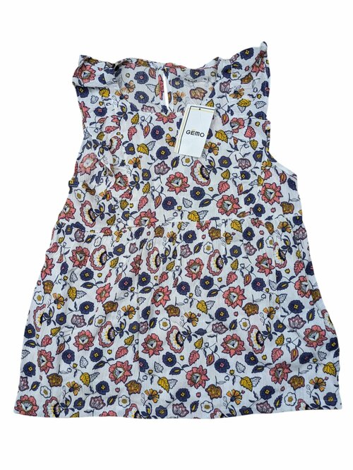 Bílé letní triko s květinami outlet