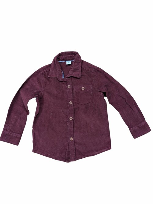 Vínová žebrovaná košile pro kluky secondhand