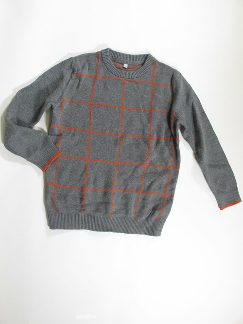 Svetr pro kluky šedo oranžový secondhand