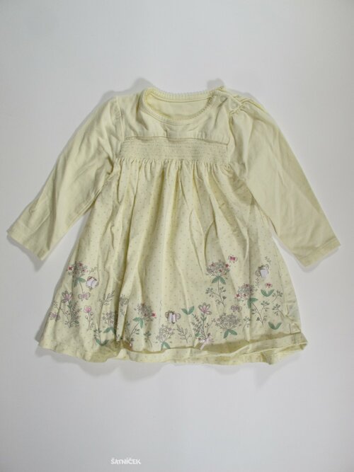 Tunika-šaty  dl rukáv  s puntíky secondhand