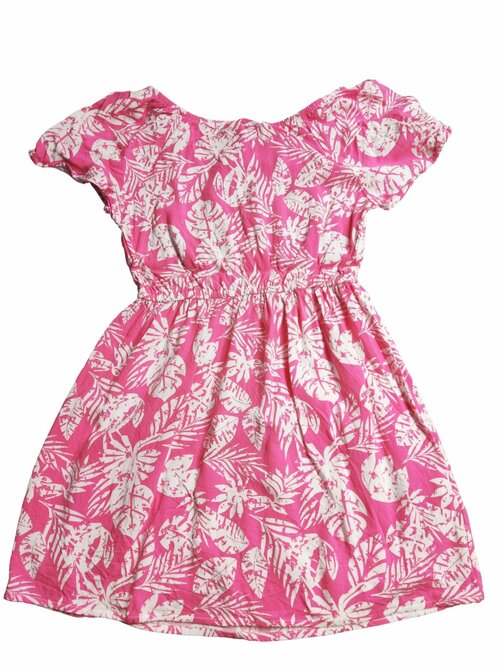 Růžové šaty se vzorem krátký rukáv secondhand Primark